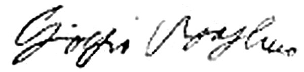 Fig. 12 - La firma di Giorgio Baglivi